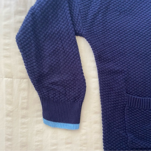 Aerie Oversized Varsity Cardigan in Navy Blue - Picture 11 of 16